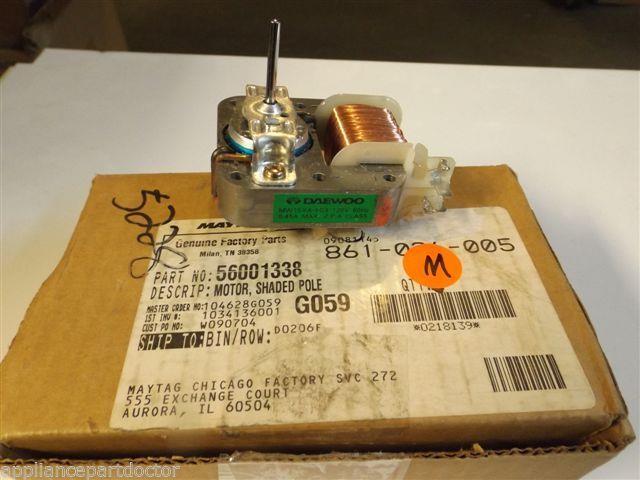 Maytag Microwave 56001338 Motor, Shaded Pole NEW IN BOX Maytag Microwave 56001338 Motor, Shaded Pole NEW IN BOX